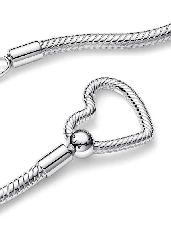 (image for) PANDORA Heart Closure Snake Chain Necklace 393377C00… - View 4