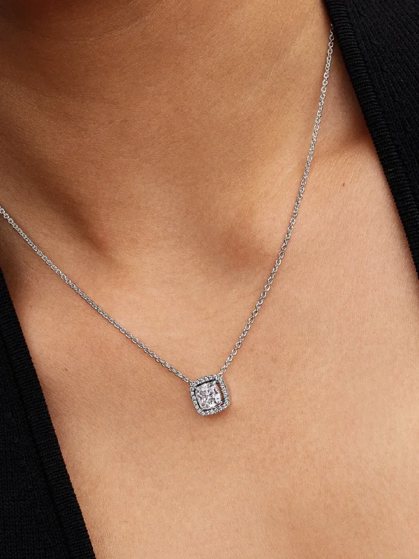 (image for) Pandora Halo Pendant Collier Necklace - 393560C02 - View 2