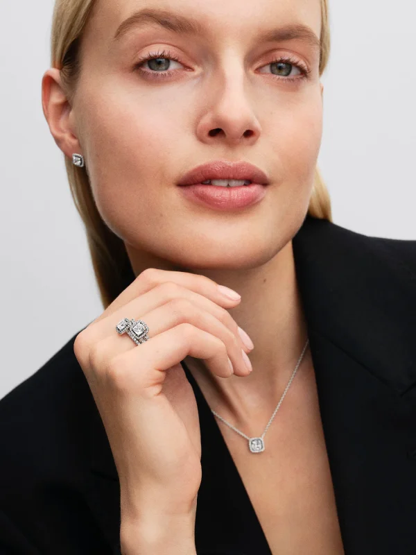 (image for) Pandora Halo Pendant Collier Necklace - 393560C02 - View 4