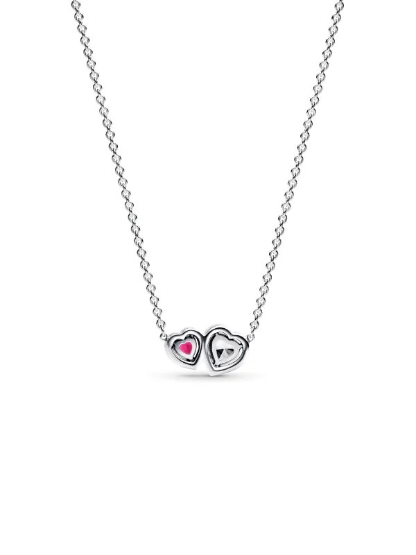(image for) Pandora Halo Hearts Pendant Necklace - 393632C01 - View 3