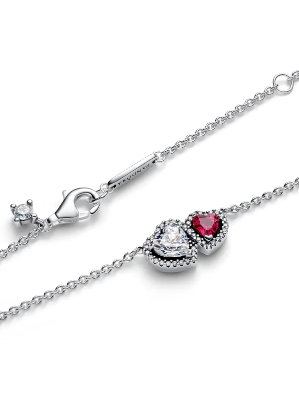 (image for) Pandora Halo Hearts Pendant Necklace - 393632C01 - View 5