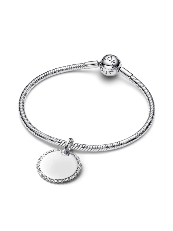 (image for) Pandora Engravable Round Tag Pendant - 394007C01 - View 5