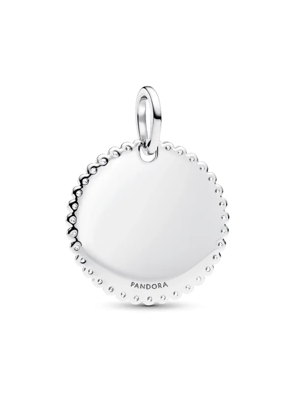 (image for) Pandora Engravable Round Tag Pendant - 394007C01 - View 6