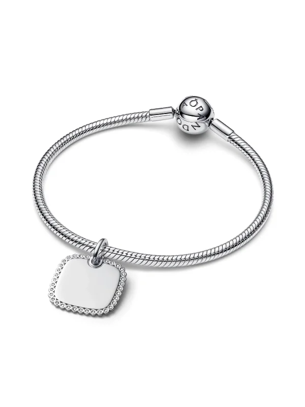 (image for) Pandora Engravable Square Tag Pendant - 394009C01 - View 6