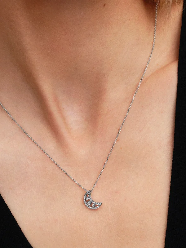 (image for) Pandora Crescent Moon Pendant Necklace - 394259C01 - View 2