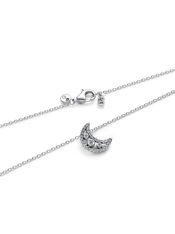 (image for) Pandora Crescent Moon Pendant Necklace - 394259C01 - View 3