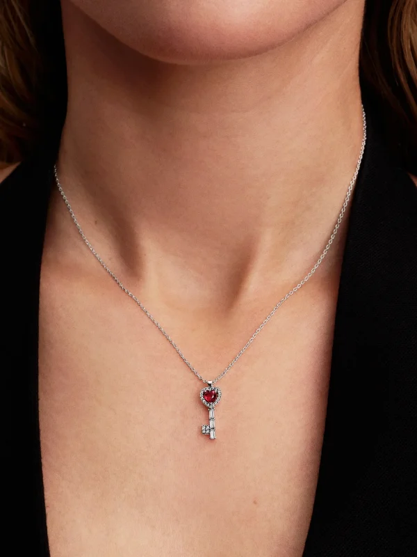 (image for) Pandora Elevated Heart Key Collier Necklace - 394392C01 - View 2