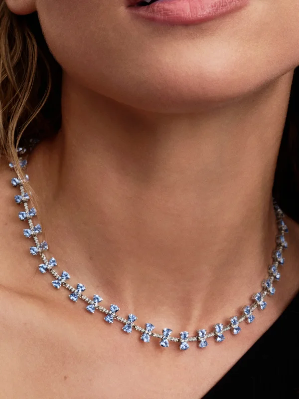 (image for) Pandora Bridgerton Blue Bow Necklace - 394398C01 - View 2