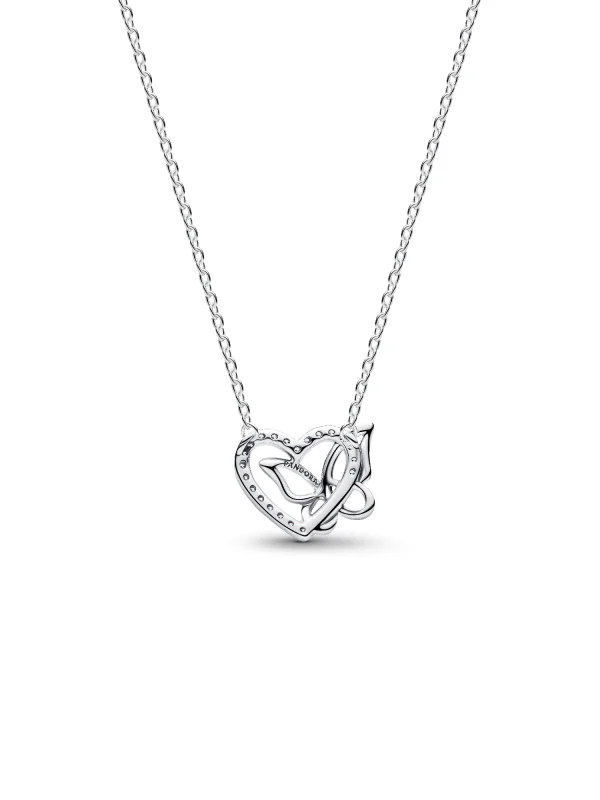 (image for) Pandora Entwined Heart & Butterfly Pendant Necklace - 394477C01 - View 5