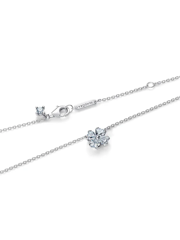 (image for) Pandora Sparkling Lucky Clover Pendant Necklace - 394502C01 - View 3