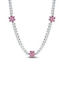 (image for) Pandora Pink Flower Tennis Necklace - 394561C01