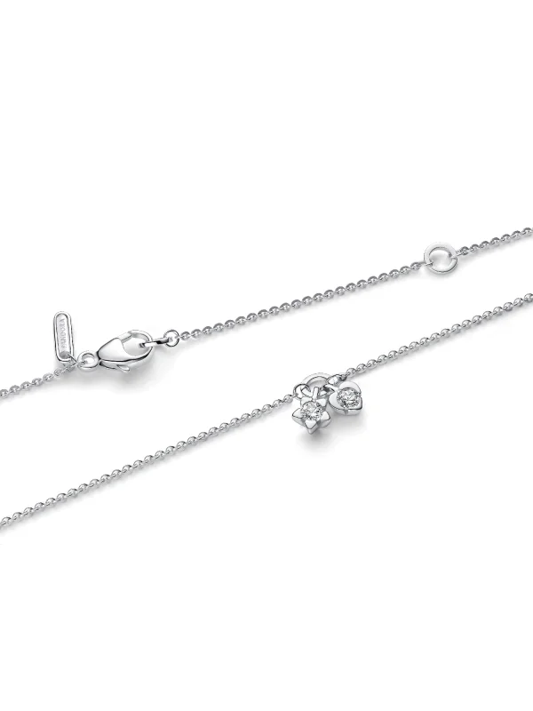 (image for) Pandora Talisman Sterling Silver Lab-Grown Diamond Heart & Star Dangle Pendant N - View 3