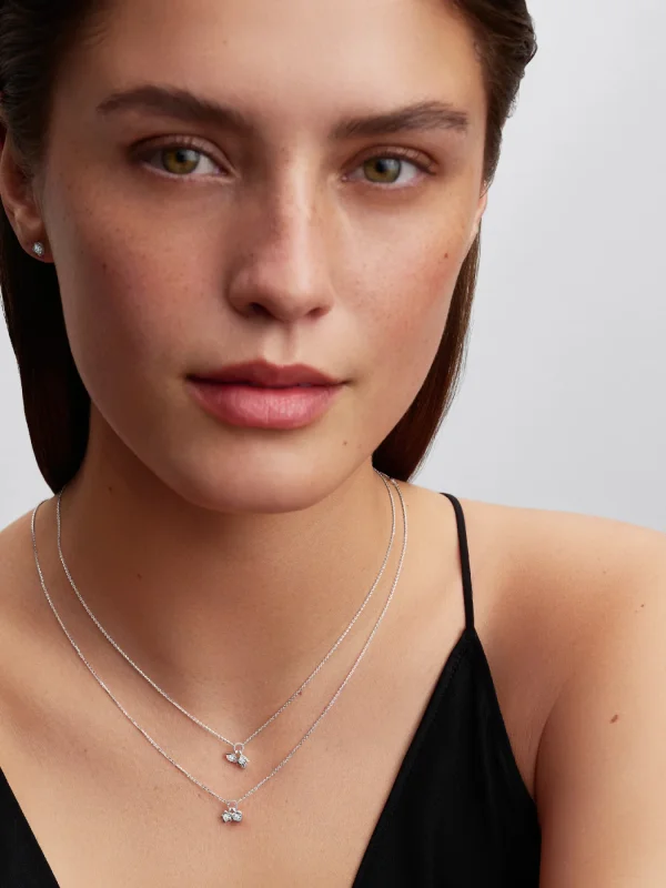 (image for) Pandora Talisman Sterling Silver Lab-Grown Diamond Heart & Star Dangle Pendant N - View 4