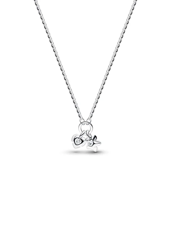 (image for) Pandora Talisman Sterling Silver Lab-Grown Diamond Heart & Star Dangle Pendant N - View 5