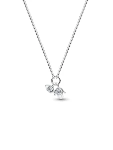 (image for) Pandora Talisman Sterling Silver Lab-Grown Diamond Evil Eye & Hamsa Hand Dangle Pendant Necklace - 394588C01