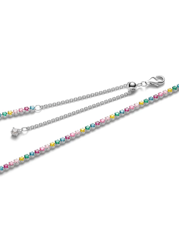 (image for) Pandora Rainbow Tennis Necklace - 394648C01 - View 3