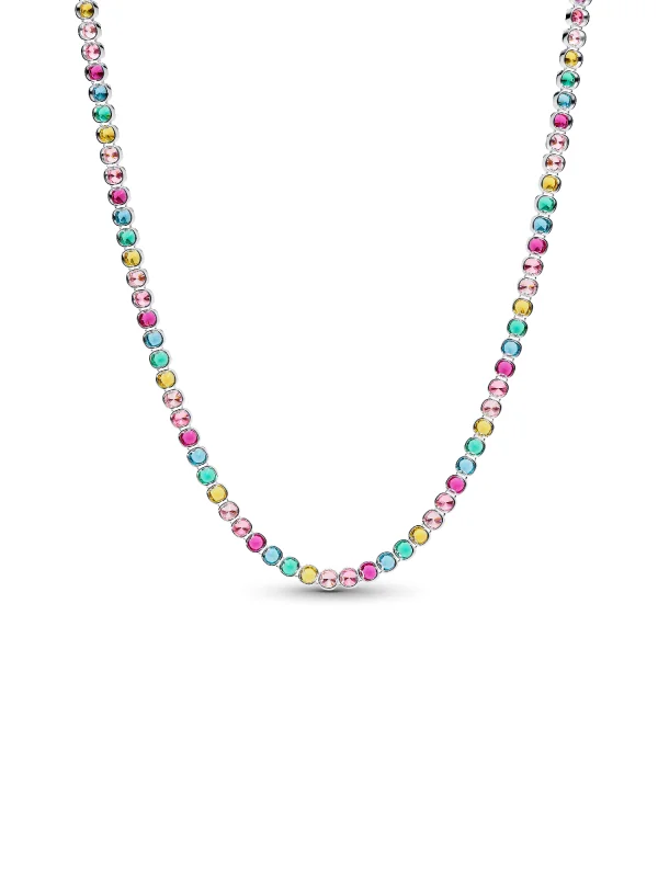(image for) Pandora Rainbow Tennis Necklace - 394648C01 - View 5