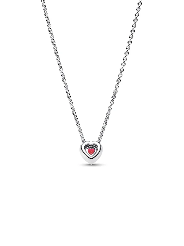 (image for) PANDORA Red Necklace 398425C04 | Heart Collier Sterling… - View 4