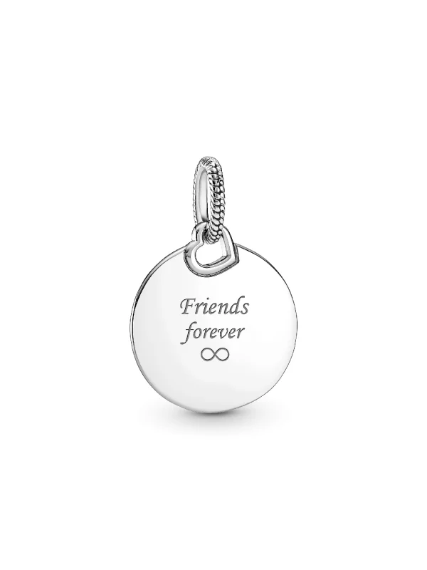 (image for) Pandora Engravable Round Tag Pendant - 398610C00 - View 3