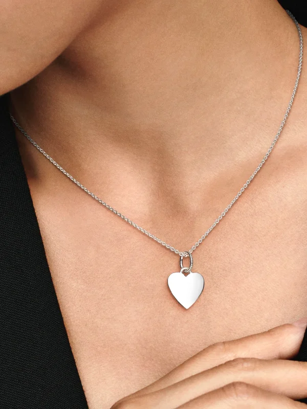 (image for) Pandora Engravable Heart Tag Pendant - 398914C00 - View 2