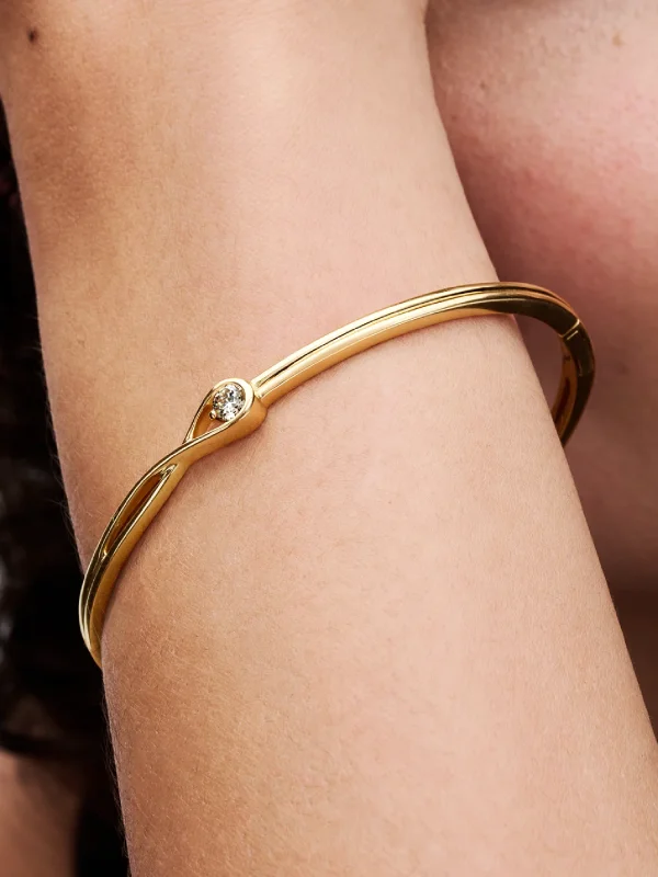 (image for) Pandora Infinite 14k Gold Lab-grown Diamond Bangle - 552114C01 - View 2