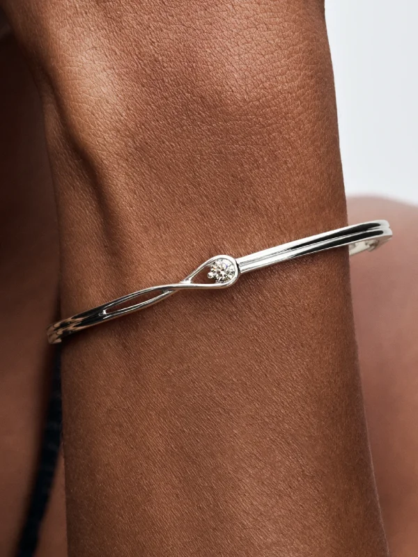 (image for) White Gold PANDORA Bracelet 552184C01 with Lab-grown Diamond - View 2