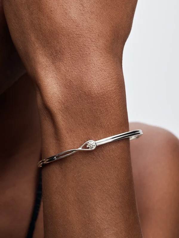 (image for) White Gold PANDORA Bracelet 552184C01 with Lab-grown Diamond - View 3