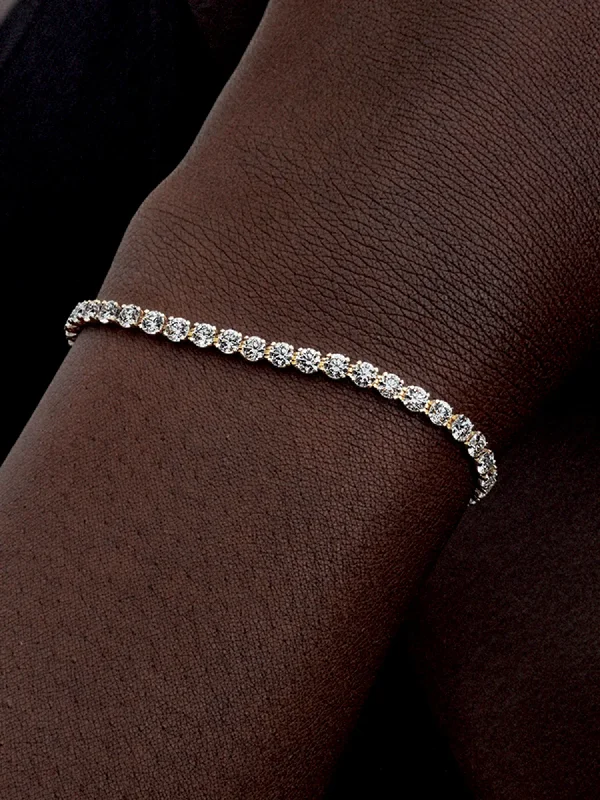 (image for) PANDORA tennis bracelet sale: Era 14k Gold Lab-grown… - View 2