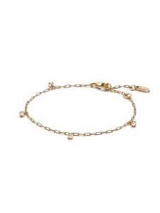 (image for) Pandora Era Bezel Lab-Grown Diamond Dangle Paperclip Chain Bracelet - 553737C01