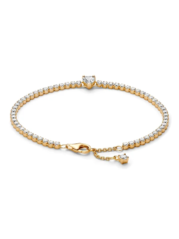 (image for) PANDORA Heart Sterling Silver Tennis Bracelet PANDORA… - View 4