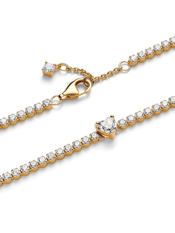 (image for) PANDORA Heart Sterling Silver Tennis Bracelet PANDORA… - View 6