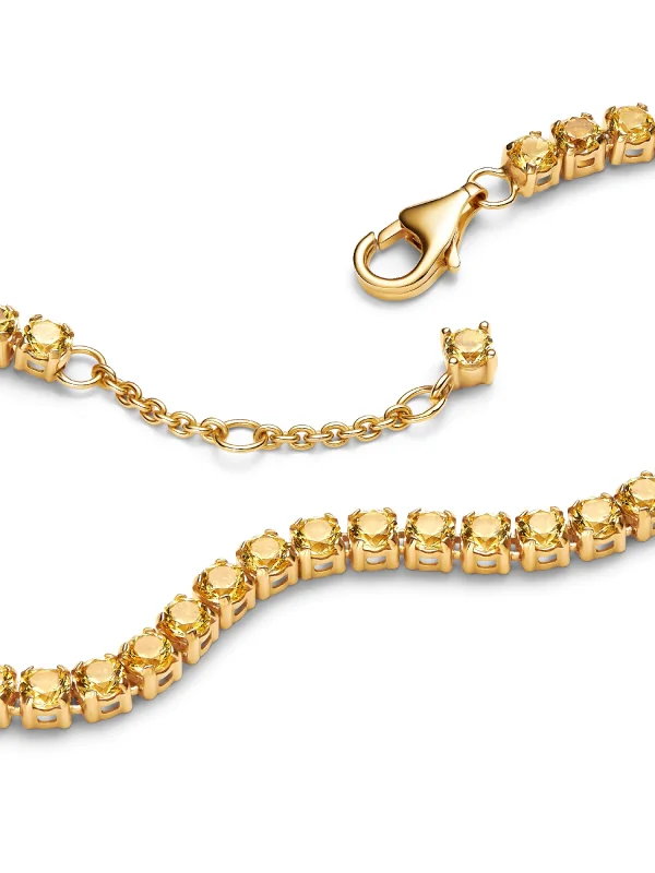 (image for) Pandora Sparkling Yellow Tennis Bracelet - 561469C03 - View 4