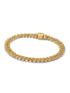 (image for) PANDORA Pave Cuban Bracelet 563008C01 | 14k Gold Plated