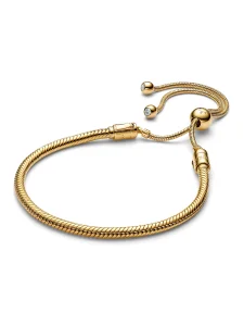 (image for) PANDORA Snake Chain Slider Bracelet 563580C01 | 14k Gold…