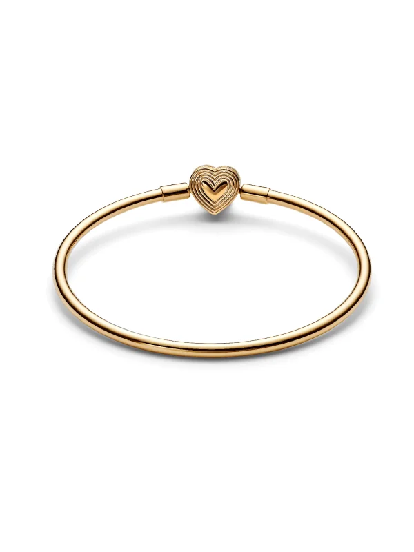 (image for) Pandora Radiating Heart Clasp Bangle - 563752C00 - View 4