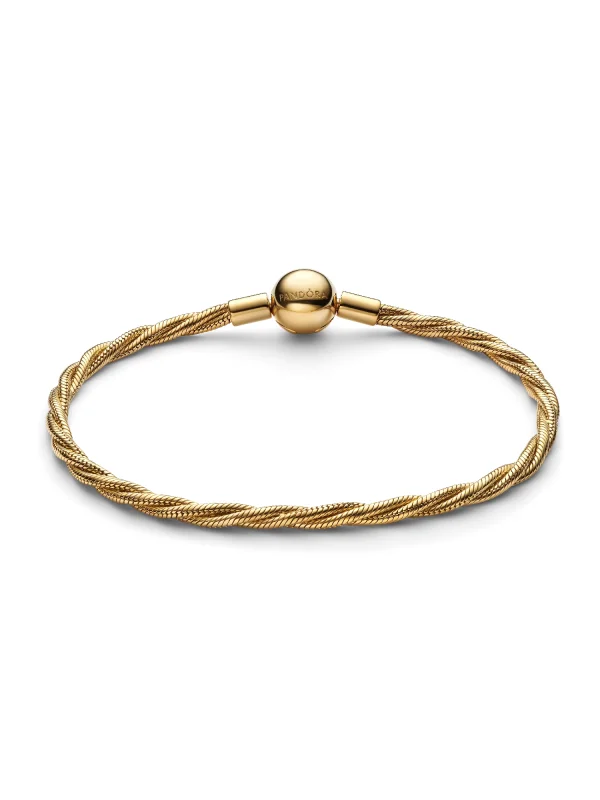 (image for) Pandora Round Pandora Clasp Twisted Snake Chain Bracelet - 563757C00 - View 4