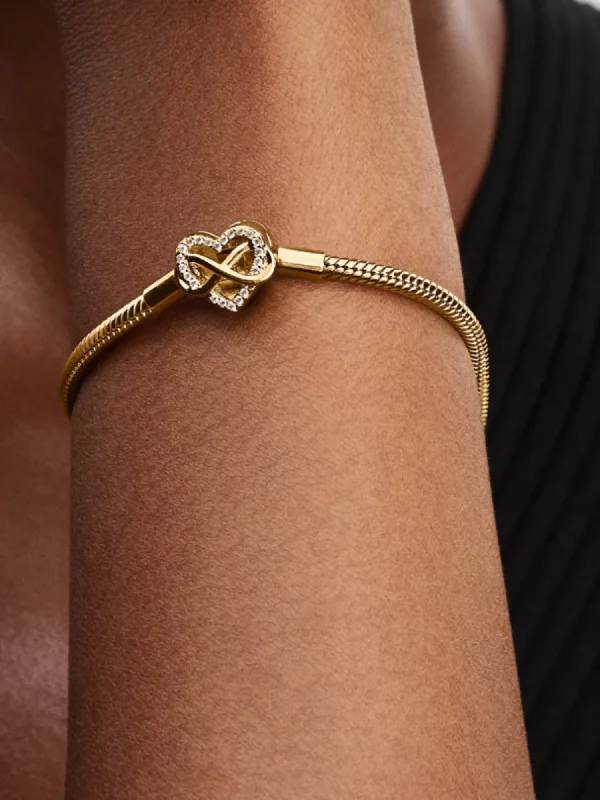 (image for) PANDORA Moments Sparkling Heart Clasp Bracelet 563758C01 - View 2