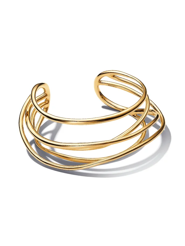 (image for) Pandora Organically Shaped Wired Open Bangle - 563867C00 - View 4