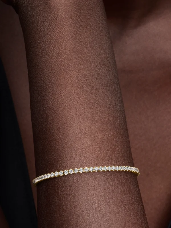 (image for) Classic Tennis Bracelet PANDORA 563927C01 14k Gold Plating - View 2