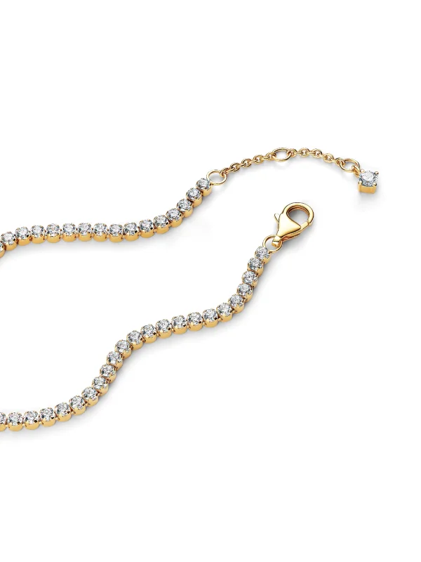 (image for) Classic Tennis Bracelet PANDORA 563927C01 14k Gold Plating - View 3