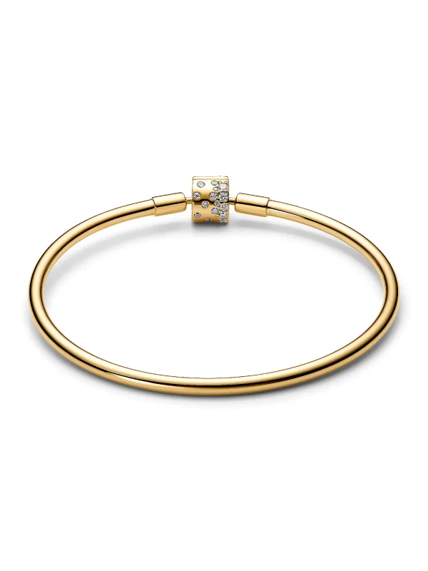 (image for) Pandora Sparkling Barrel Clasp Bangle - 563931C01 - View 4