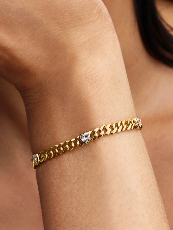 (image for) Pandora Heart Cuban Chain Bracelet - 564226C01 - View 2