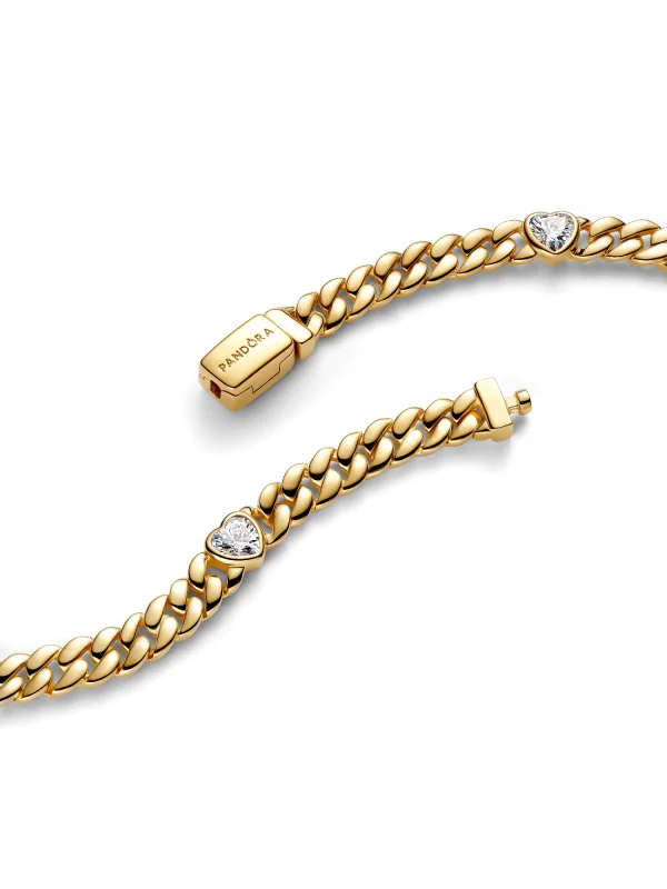 (image for) Pandora Heart Cuban Chain Bracelet - 564226C01 - View 3
