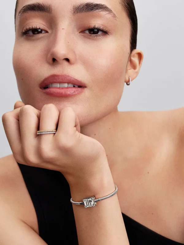 (image for) Pandora Disney Princess Storybook Lab-grown Diamond Snake Chain Bracelet - 56437 - View 4
