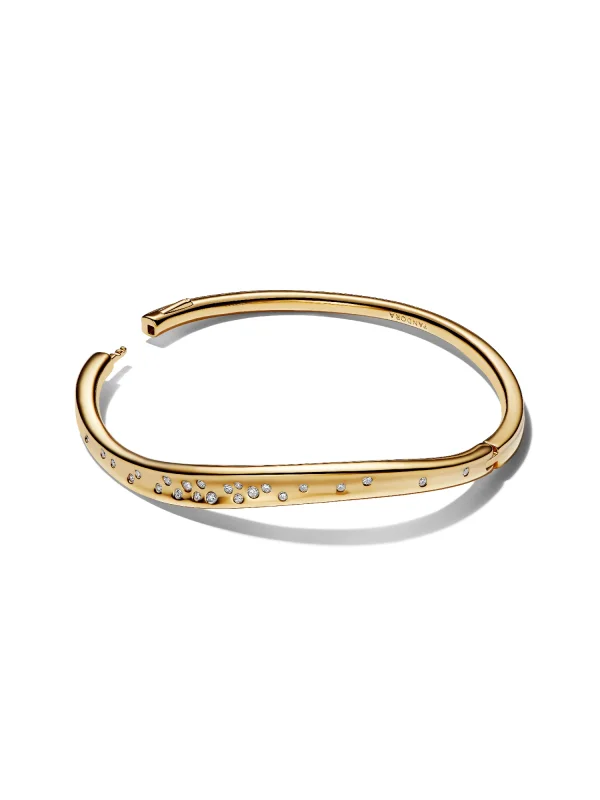 (image for) Pandora Organically Shaped Stone-Set Bangle - 564655C01 - View 3