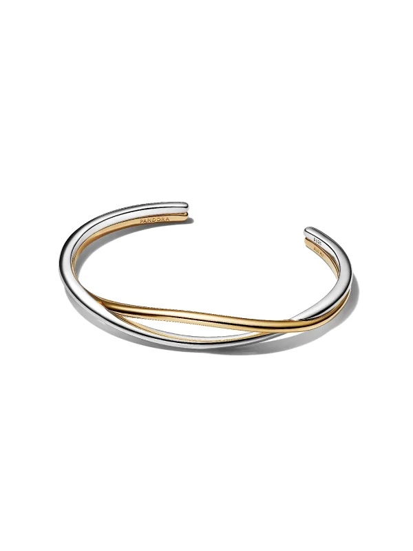 (image for) Pandora Entwined Two-Tone Open Bangle - 564656C00 - View 3
