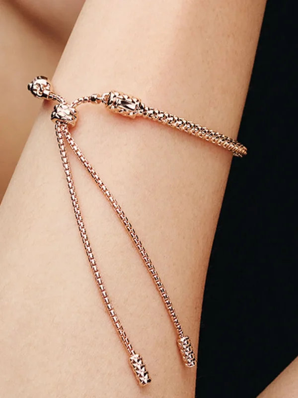 (image for) Pandora Studded Chain Slider Bracelet - 583090C00 - View 2