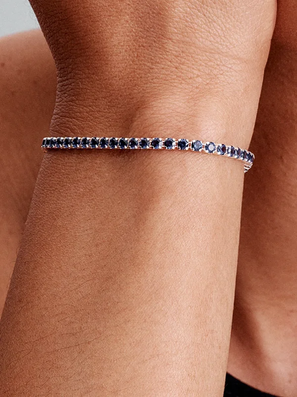 (image for) Pandora Sparkling Blue Tennis Bracelet - 591469C02 - View 2