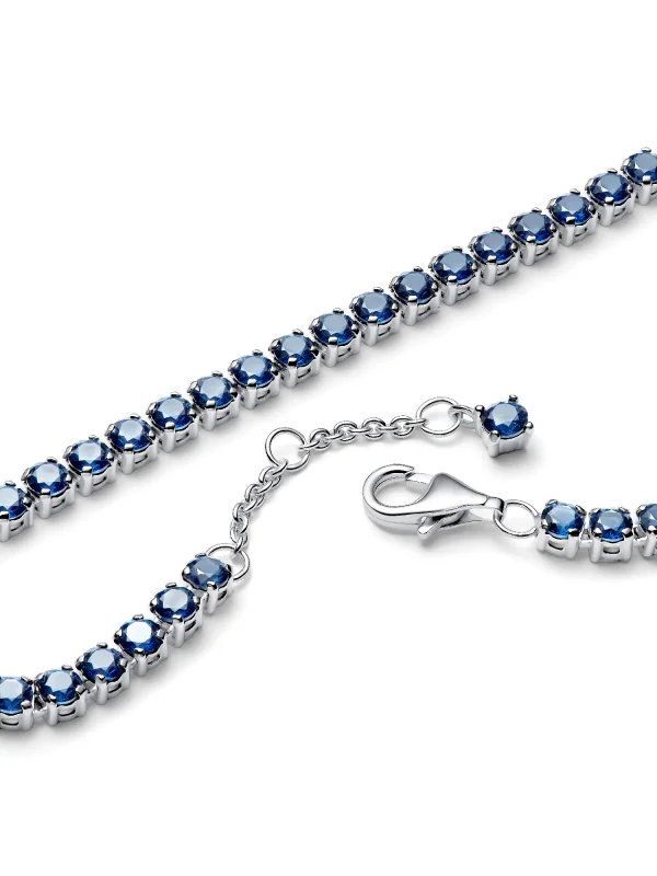 (image for) Pandora Sparkling Blue Tennis Bracelet - 591469C02 - View 4