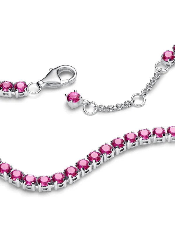 (image for) Pandora Sparkling Pink Tennis Bracelet - 591469C04 - View 3